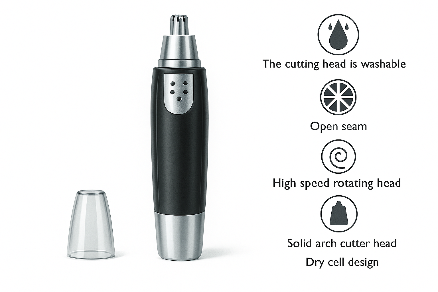 3-in-1 Unisex Electric Grooming Trimmer – Nose, Ear & Eyebrow  for Men & Women