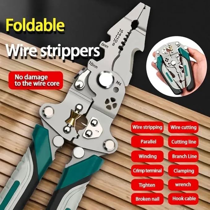 9-in-1 Multifunction Wire Stripper and Cutter Plier