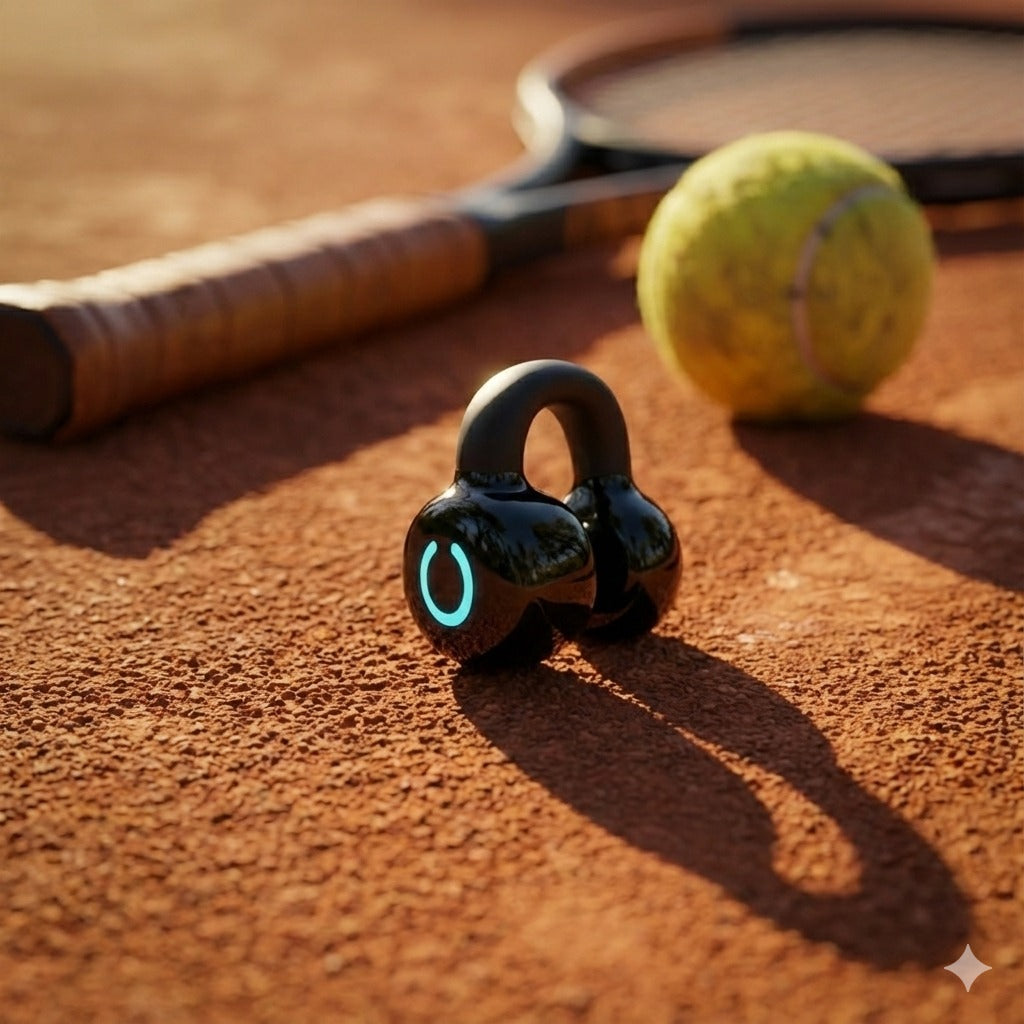 Bone Conduction Bluetooth Earphone - Single Ear Clip-On Stereo Design